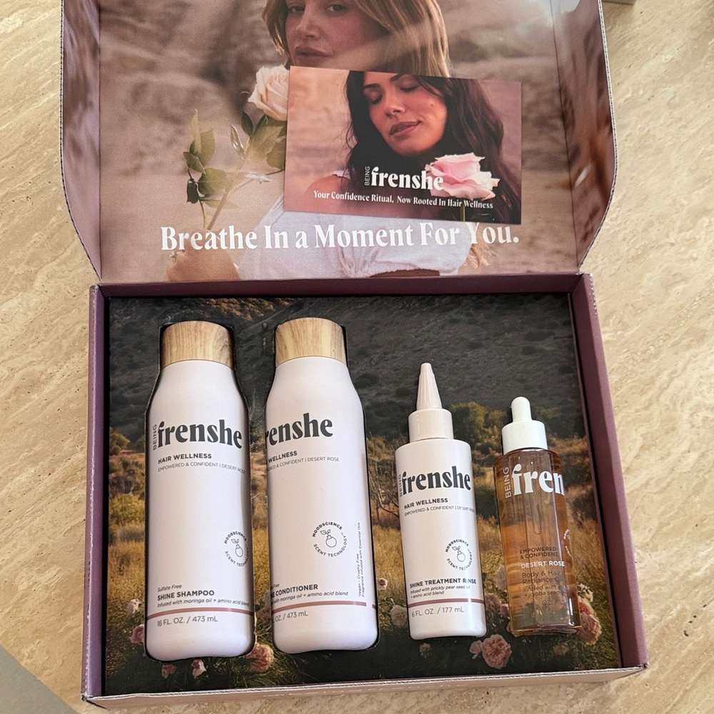 New being frenshe desert Rose shine Hair PR box